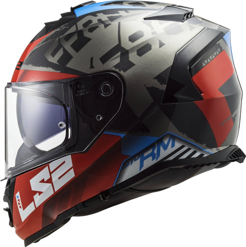 CASCO CERRADO LS2 STORM II SPRINTER NGO/ROJ/TITANIUM FF800